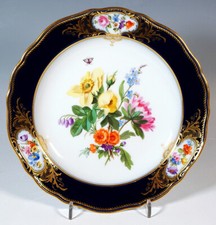 MEISSEN PRUNK TELLER FF-BLUMEN