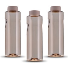 3 x Tritan Trinkflasche 800 ml braun Wasserflasche rosa Deckel Kavodrink Wasser