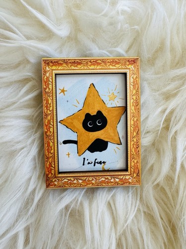 Kühlschrankmagnet katze stern - kühlschrankmagnet,