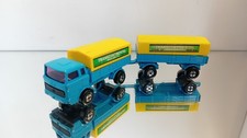 Matchbox Superfast Two Pack TP-1 Mercedes Truck &Trailer Blue Good Very Rare