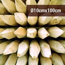 Holzpfähle rund Palisaden