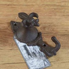 Garderobenhaken Gusseisen Kleiderhaken Wandhaken Landhaus Haken Lilie LH122