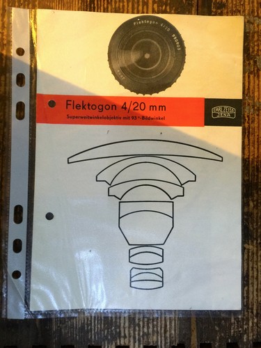 Carl zeiss flektogon - carl, 4/20mm