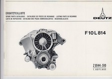 Deutz  KHD F10L814 Motor Ersatzteile Liste / Spare Parts List - 03. 1972