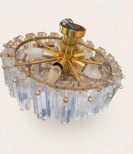 Vintage kristall deckenleuchte - kristall,