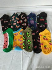 Socken Sneakers 10 Paar Gr 35/37 Obst Motive 