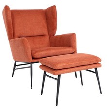 B-Ware Lounge-Sessel mit Ottomane MCW-L62, Polstersessel Cocktailsessel Hocker