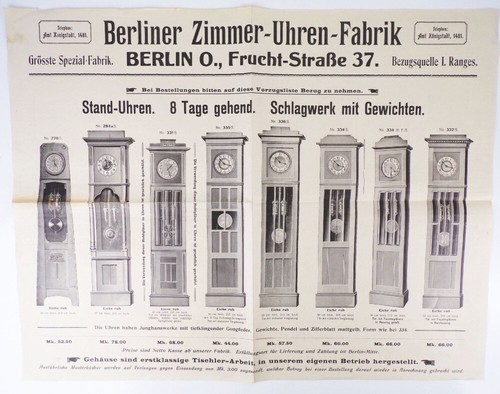 Plakat berliner zimmer uhren - berliner,