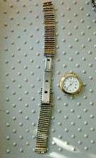 J. Chevalier Quadra-Damen-Armbanduhr goldfarben mit Metallarmband gol+silberfarb