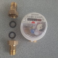 Warmwasserzähler Neu  80mm Verschraubung AG ¾ Zoll ,Qp 1,5 m³/h