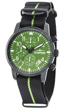 Armee Luftwaffe Herrenuhr Schwarz, Militär Chronograph, Kaliber Seiko SII VD57