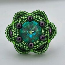 Fingerring Ring Damen Schmuck Lila Silber Gr 53 Swarovski Element Unika Handmade