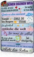 Metallschild Wanddeko