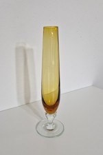 Vintage Glas Vase Rauchglas