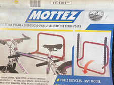 Wand-Fahrradhalter für 2 Fahrräder, rotes Metall