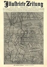 Henkell Trocken & Taucher XL Reklame 1903 Taucherhelm Schiffswrack Schatzkiste