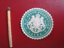 Sayda :  Siegelmarke : K. S. AMTSH. DELEGATION