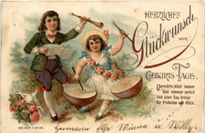 Geburtstag Musik Prägekarte -405250