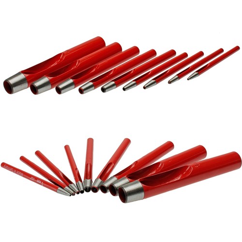 Locheisen set für - set, leder