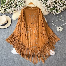 Damen Boho Kunstwildleder