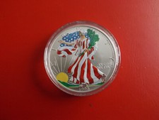 *  USA Silver Eagle* 1 Dollar 1998 * 1.Oz Silber/Farbe * (Schub.97)