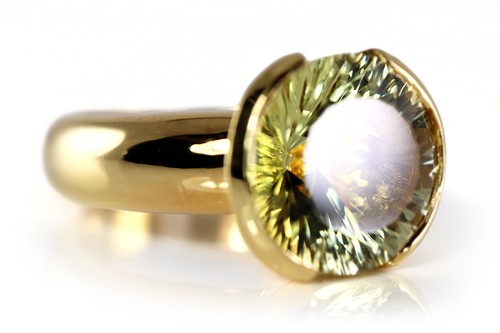 Ring kern citrin zitrin - ring, ca