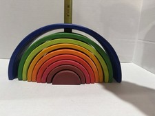 9 Piece Large Wooden Rainbow