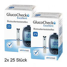 GlucoCheck Excellent Blutzuckerteststreifen - verkürztes MHD 03/2026