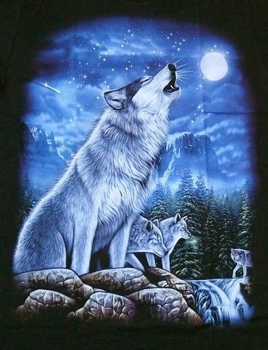 Shirt heulender wolf wölfe - t-shirt,