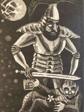 Schöner Gravur Surrealistisch