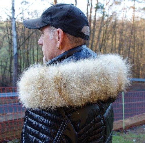 Coyote pelz kapuze - kapuze, kragen