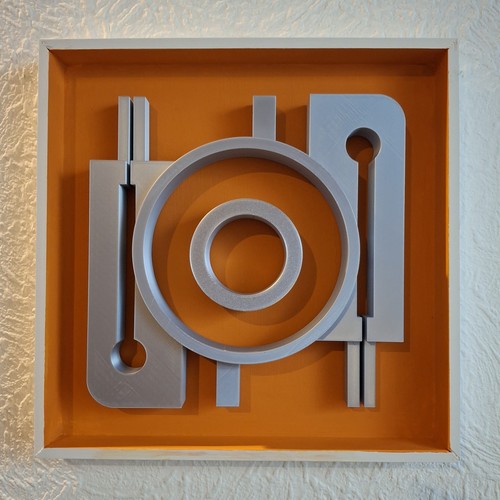 Wandrelief abstrakt 35x35 - wandrelief,
