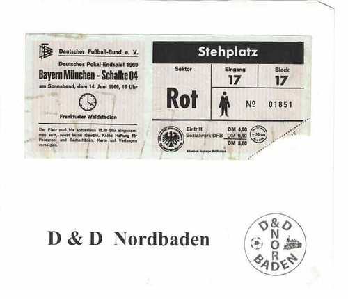 Ticket eintrittskarte 1969 - ticket,