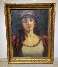 Antikes Großes Ölgemälde