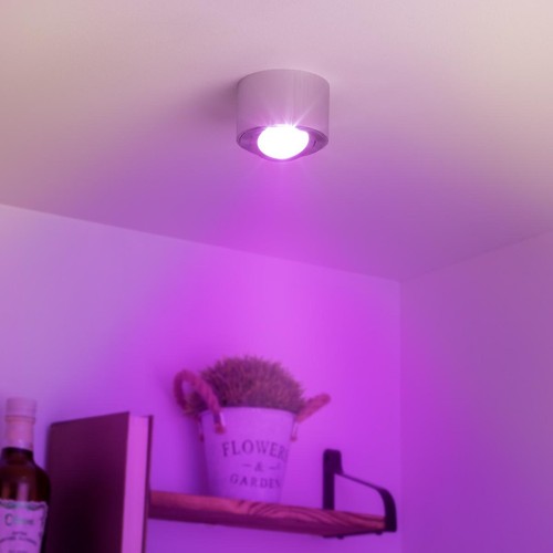 Led aufbaustrahler flach rund - led,