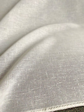 Gardinen Vorhang Stoffe Textil Meterware hell grau beige Leinenoptik Höhe 2,90 m