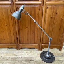 VINTAGE INDUSTRIAL ORIGINAL JIELDE Schreibtisch/Tisch Winkel Poise Lampe Top Zustand
