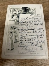 Speisekarte von 1905 Sektkellerei Kessler &Co. Esslingen