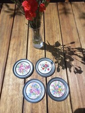 4Stück alte Zinnuntersetzer