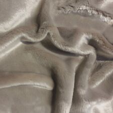 Webpelz kuscheliges Kurzhaar Kunstfell Stoff Deko Hell Grau - Beige Fell Imitat