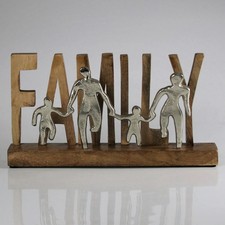 Dekofigur family silber - dekofigur,