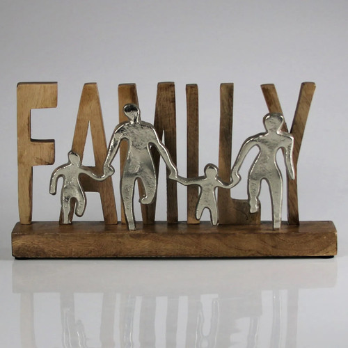 Dekofigur family silber - dekofigur, 'family',