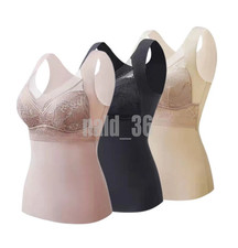 Damen Shapewear Mieder Top Bauchweg Seamless Camisole Unterhemd BH inklusive