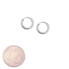 1 Paar Creolen aus 925 sterling Silber Ohrringe Creole 8 10 12 bis 75 mm silbern