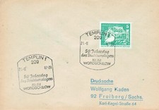 Sonderstempel 50 Jahre Traditionspionierlager Klim Woroschilow in Templin