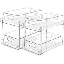 Küchen Organizer Spülschrank Badezimmer Aufbewahrung Kunststoff, 2 Stück