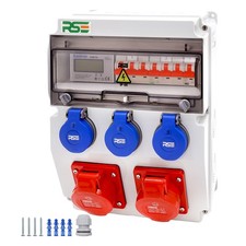 RSE BAUSTROMVERTEILER WANDVERTEILER KOMPLETT VERDRAHTET 32A 16A 230V MIT CEE ...