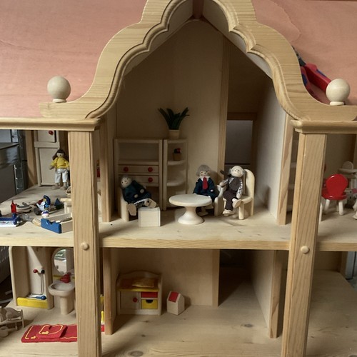 Holz puppenhaus stöckig - puppenhaus, 8