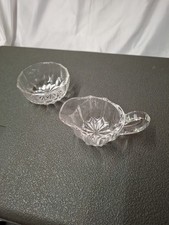 Zucker - Schale Und Milchkännchen aus Kristall