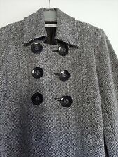 Longjacke, Mantel, beige-schwarz, Gr. 34, Xanaka